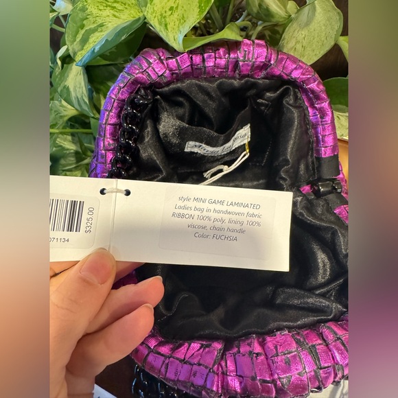 Maria La Rosa Made in Italy Mini Game Woven Clutch - Picture 4 of 7